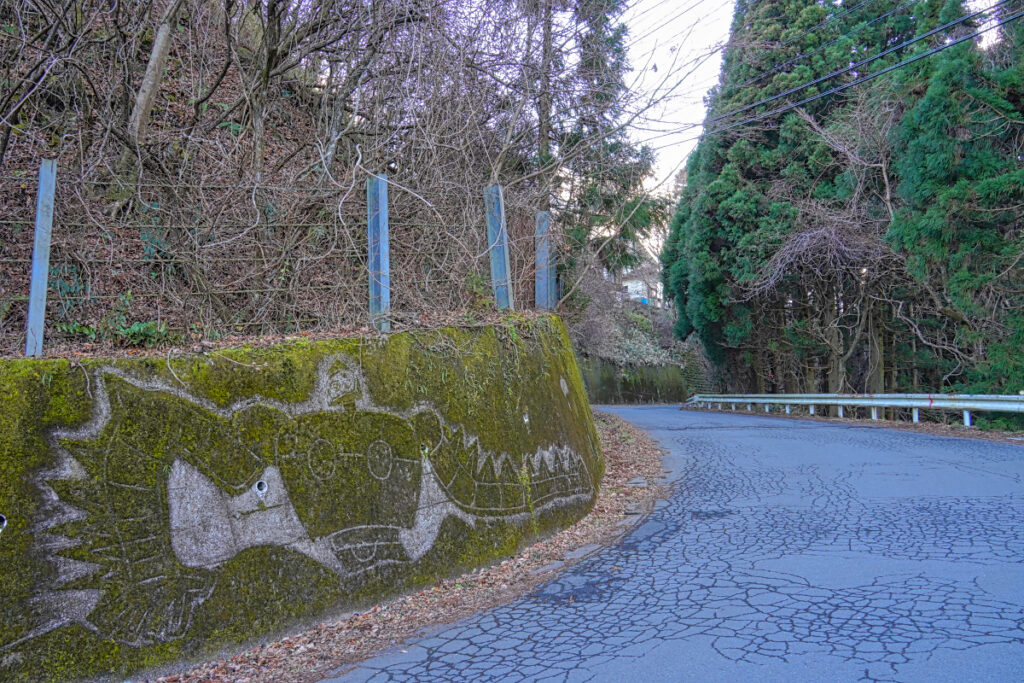 筋湯温泉のジブリ苔アート 大分県