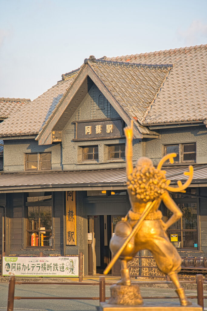 阿蘇駅 ウソップ像 熊本県