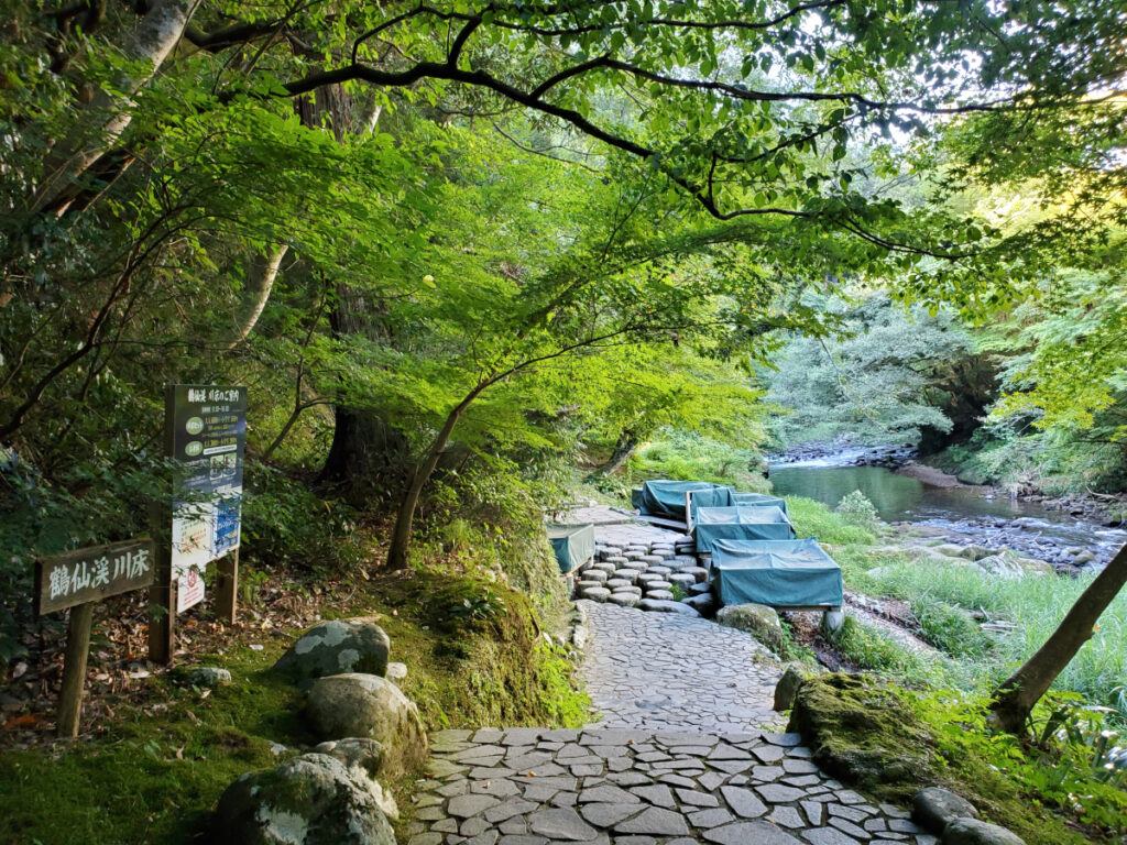鶴仙峡 川床 石川県