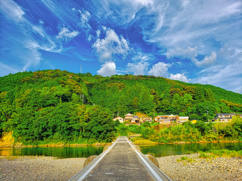 屋内大橋(口屋内沈下橋) 高知県