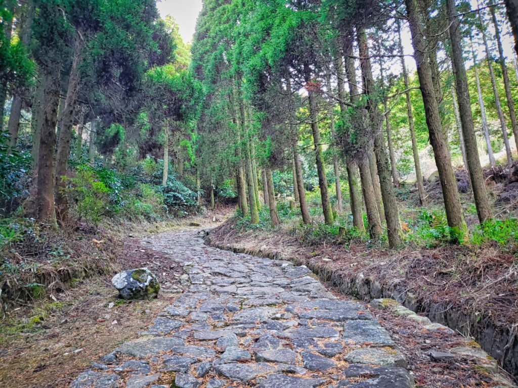 豊後街道 二重峠石畳 熊本県